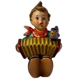 VTG Hummel Goebel "Let's Sing" Figurine #110 1938 Germany 4" Boy W/ Accordion
